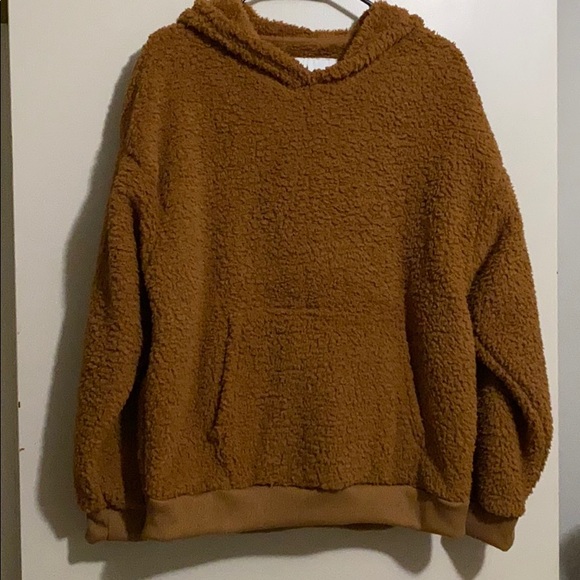 American Eagle Oversized Sherpa Sweatshirt - Picture 2 of 4